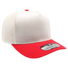 PB275 Pitbull Cambridge 5 Panel Meshback [White/Red]