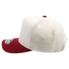 PB275 Pitbull Cambridge 5 Panel Meshback [White/Burgundy]