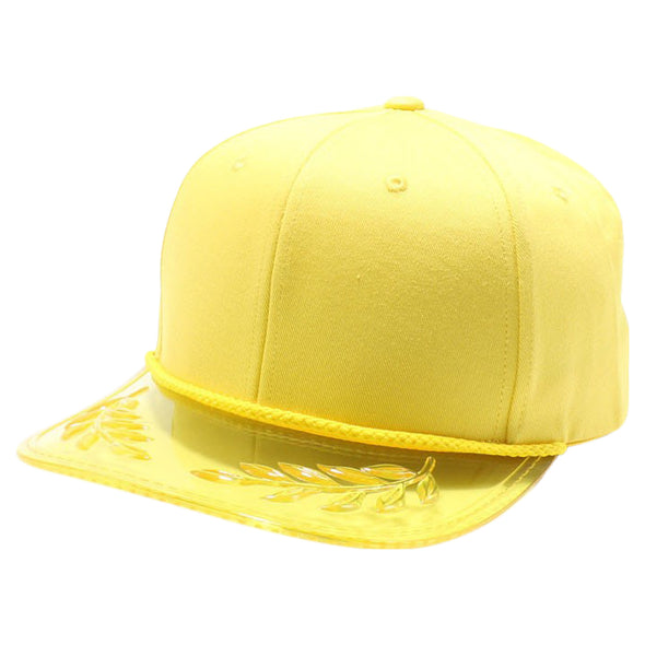 PB316 Cotton 6 Panel Transparent Bay Leaf Visor [Yellow]