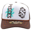 ZDPC04 AMAZE-IN ZODIAC PISCES ROPE SPONGE TRUCKER [WHITE/BROWN]