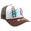 ZDPC04 AMAZE-IN ZODIAC PISCES ROPE SPONGE TRUCKER [WHITE/BROWN]