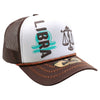 ZDLI04 AMAZE-IN ZODIAC LIBRA ROPE SPONGE TRUCKER [WHITE/BROWN]