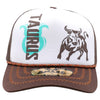 ZDTR04 AMAZE-IN ZODIAC TAURUS ROPE SPONGE TRUCKER [WHITE/BROWN]