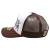 ZDTR04 AMAZE-IN ZODIAC TAURUS ROPE SPONGE TRUCKER [WHITE/BROWN]