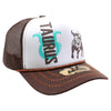 ZDTR04 AMAZE-IN ZODIAC TAURUS ROPE SPONGE TRUCKER [WHITE/BROWN]