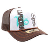 ZDCP04 AMAZE-IN ZODIAC CAPRICORN ROPE SPONGE TRUCKER [WHITE/BROWN]