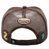 ZDLE04 AMAZE-IN ZODIAC LEO ROPE SPONGE TRUCKER [WHITE/BROWN]