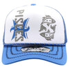 ZDPC05 AMAZE-IN ZODIAC PISCES ROPE SPONGE TRUCKER [WHITE/ROYAL]