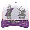 ZDSA07 AMAZE-IN ZODIAC SAGITTARIUS ROPE SPONGE TRUCKER [WHITE/PURPLE/PINK]