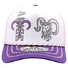 ZDAR07 AMAZE-IN ZODIAC ARIES ROPE SPONGE TRUCKER [WHITE/PURPLE/PINK]