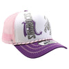 ZDSC07 AMAZE-IN ZODIAC SCORPIUS ROPE SPONGE TRUCKER [WHITE/PURPLE/PINK]