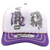 ZDVI07 AMAZE-IN ZODIAC VIRGO ROPE SPONGE TRUCKER [WHITE/PURPLE/PINK]