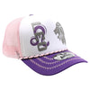 ZDLE07 AMAZE-IN ZODIAC LEO ROPE SPONGE TRUCKER [WHITE/PURPLE/PINK]