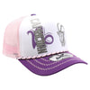 ZDCP07 AMAZE-IN ZODIAC CAPRICORN ROPE SPONGE TRUCKER [WHITE/PURPLE/PINK]