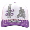 ZDAQ07 AMAZE-IN ZODIAC AQUARIUS ROPE SPONGE TRUCKER [WHITE/PURPLE/PINK]