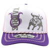 ZDTR07 AMAZE-IN ZODIAC TAURUS ROPE SPONGE TRUCKER [WHITE/PURPLE/PINK]