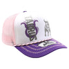 ZDTR07 AMAZE-IN ZODIAC TAURUS ROPE SPONGE TRUCKER [WHITE/PURPLE/PINK]