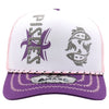 ZDPC07 AMAZE-IN ZODIAC PISCES ROPE SPONGE TRUCKER [WHITE/PURPLE/PINK]