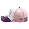 ZDPC07 AMAZE-IN ZODIAC PISCES ROPE SPONGE TRUCKER [WHITE/PURPLE/PINK]