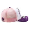 ZDPC07 AMAZE-IN ZODIAC PISCES ROPE SPONGE TRUCKER [WHITE/PURPLE/PINK]