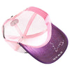 ZDPC07 AMAZE-IN ZODIAC PISCES ROPE SPONGE TRUCKER [WHITE/PURPLE/PINK]