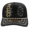 ZDPC06 AMAZE-IN ZODIAC PISCES ROPE SPONGE TRUCKER [BLACK/WHITE]