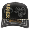 ZDAR06 AMAZE-IN ZODIAC ARIES ROPE SPONGE TRUCKER [BLACK/WHITE]