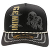 ZDGM06 AMAZE-IN ZODIAC GEMINI ROPE SPONGE TRUCKER [BLACK/WHITE]