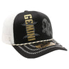 ZDGM06 AMAZE-IN ZODIAC GEMINI ROPE SPONGE TRUCKER [BLACK/WHITE]