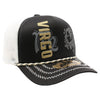 ZDVI06 AMAZE-IN ZODIAC VIRGO ROPE SPONGE TRUCKER [BLACK/WHITE]