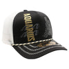 ZDAQ06 AMAZE-IN ZODIAC AQUARIUS ROPE SPONGE TRUCKER [BLACK/WHITE]