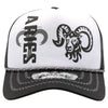 ZDAR03 AMAZE-IN ZODIAC ARIES ROPE SPONGE TRUCKER [WHITE/BLACK]