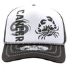 ZDCA03 AMAZE-IN ZODIAC CANCER ROPE SPONGE TRUCKER [WHITE/BLACK]