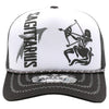 ZDSA03 AMAZE-IN ZODIAC SAGITTARIUS ROPE SPONGE TRUCKER [WHITE/BLACK]