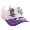 ZDGM07 AMAZE-IN ZODIAC GEMINI ROPE SPONGE TRUCKER [WHITE/PURPLE/PINK]