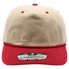 PB286 Five Panel Khaki Two-Tone Rope Unstructured [Khaki/Burgundy]