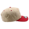 PB286 Five Panel Khaki Two-Tone Rope Unstructured [Khaki/Burgundy]