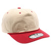 PB286 Five Panel Khaki Two-Tone Rope Unstructured [Khaki/Burgundy]