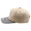 PB286 Five Panel Khaki Two-Tone Rope Unstructured [Khaki/Gray]