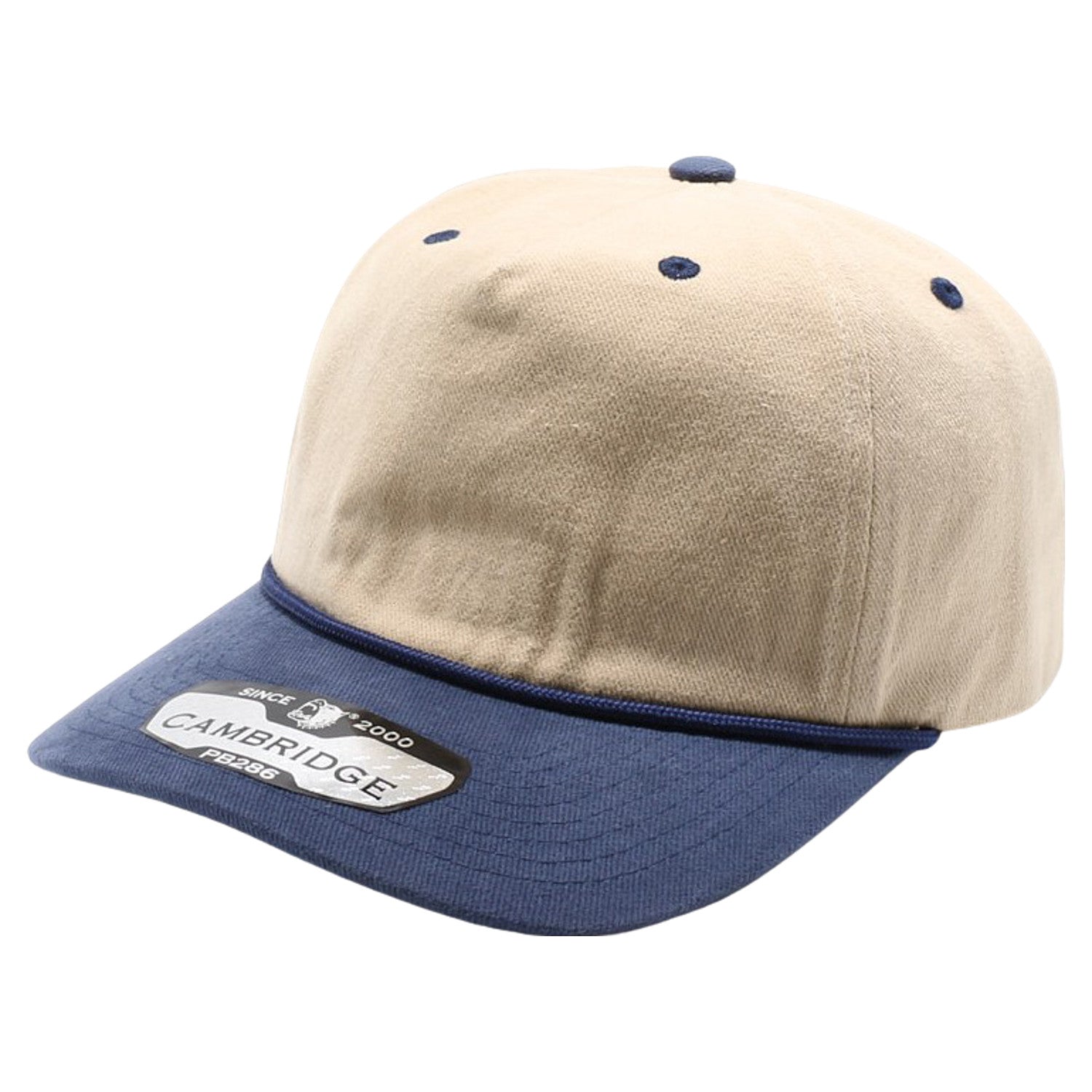 PB286 Five Panel Khaki Two-Tone Rope Unstructured [Khaki