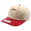 PB286 Five Panel Khaki Two-Tone Rope Unstructured [Khaki/Burgundy]