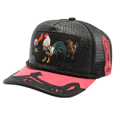 Straw Amaze In Animal Rooster Hat (Black/Red)