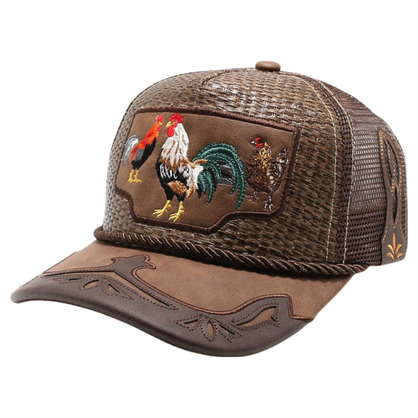 Straw Amaze In Animal Rooster Hat (Brown)