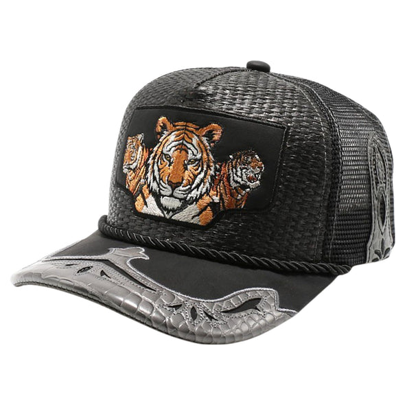 Straw Amaze In Animal Tiger Hat (Black)