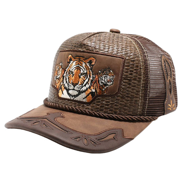 Straw Amaze In Animal Tiger Hat (Brown)