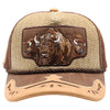 Straw Amaze In Animal Buffalo Hat (Khaki/Brown)