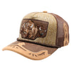 Straw Amaze In Animal Buffalo Hat (Khaki/Brown)