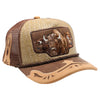 Straw Amaze In Animal Buffalo Hat (Khaki/Brown)