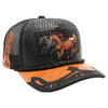 Straw Amaze In Animal Horse Hat (Black/Orange)