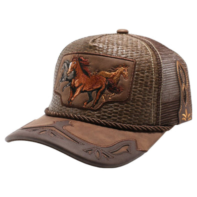 Straw Amaze In Animal Horse Hat (Brown)